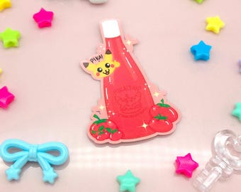 Ketchup Loving Electric Monster Sticker