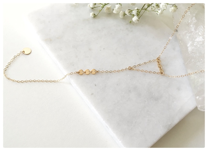 Coin Choker Necklace Gold Statement Necklace,Gold Filled Y Lariat Necklace Choker Necklace
