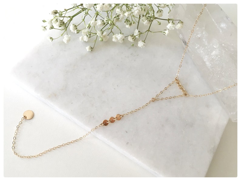 Coin Choker Necklace Gold Statement Necklace,Gold Filled Y Lariat Necklace Choker Necklace