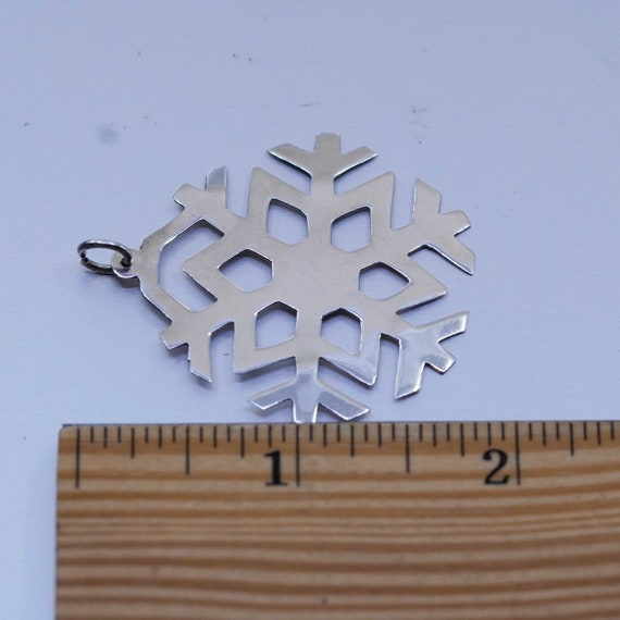 antique sterling 925 silver filigree snowflake pe… - image 5