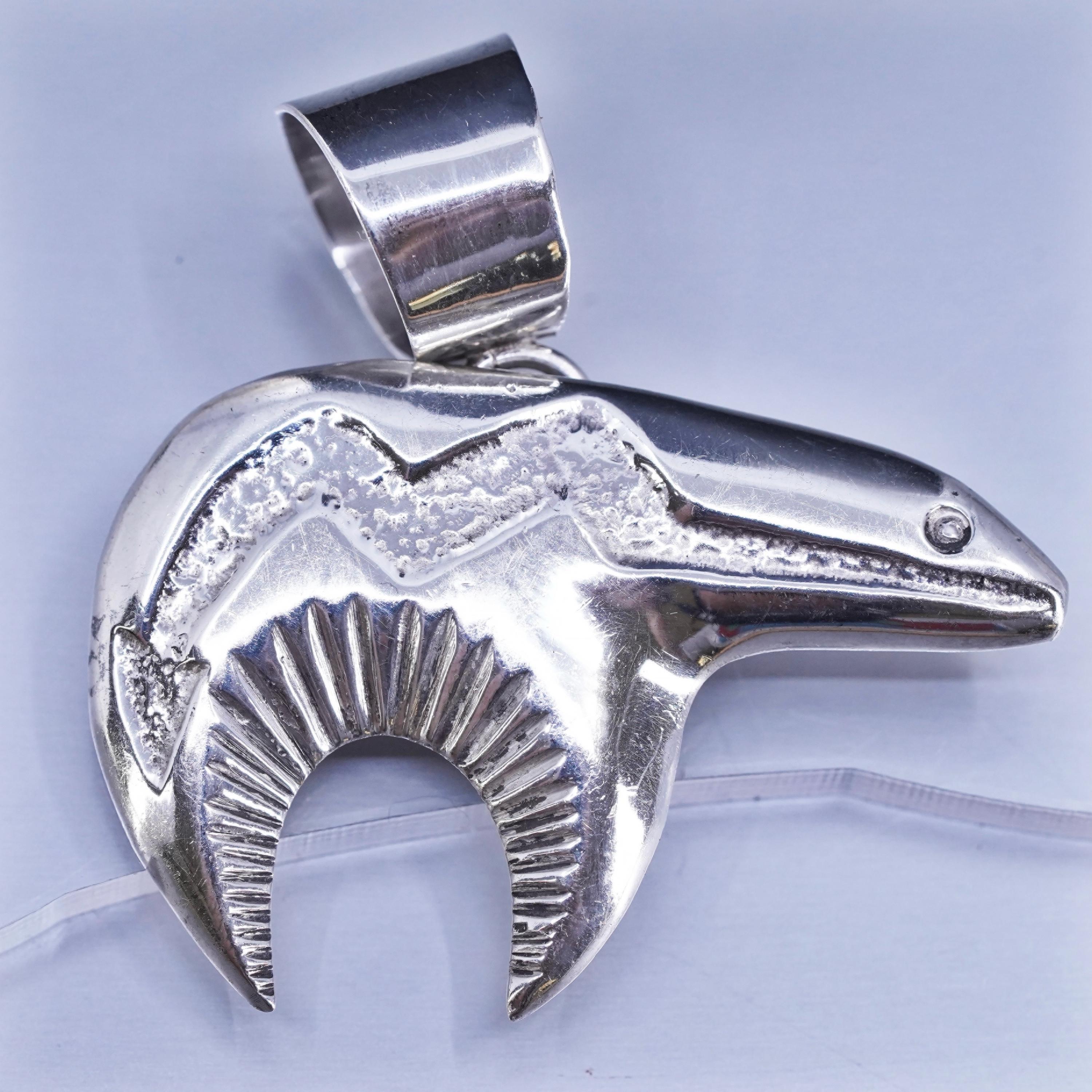 Native American Navajo Alfred Martinez Sterling 925 Silver Bear