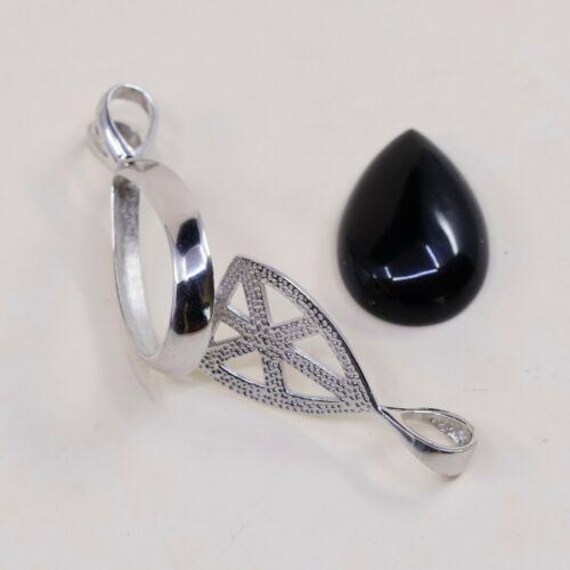 Vtg Interchangeable Sterling Silver Handmade Pend… - image 6