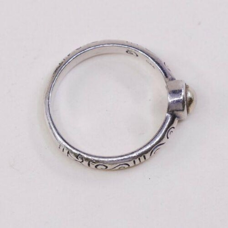 Sz 7 Vtg Brighton Sayan Sterling Silver Handmade Ring, 925 Band W/ Swirly image 6