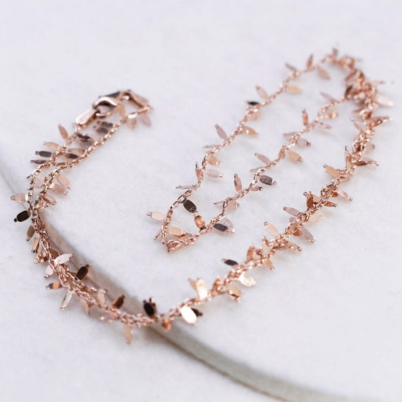 20”, vintage vermeil rose gold over Sterling 925 silv… Gem