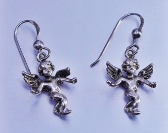 vintage Sterling Silber Ohrhänger, 925 Sterling Silber Ohrhänger