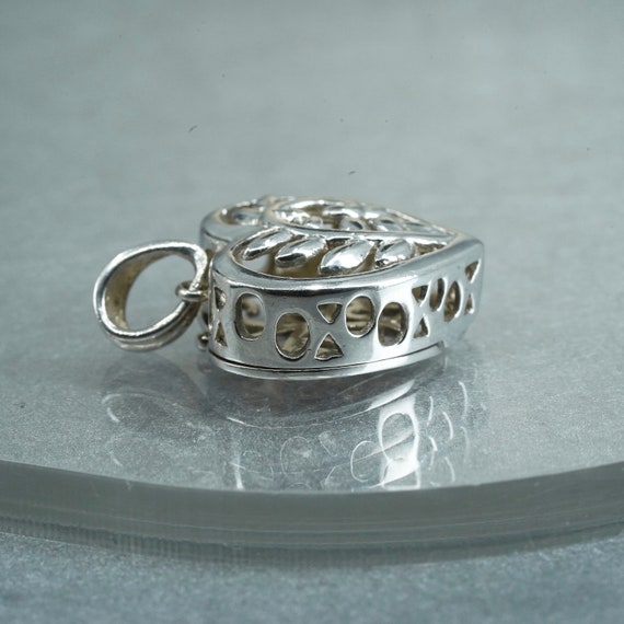 Vintage Sterling silver handmade charm, 925 praye… - image 4