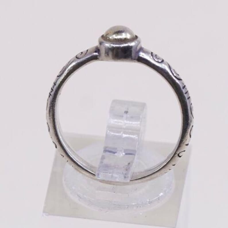 Sz 7 Vtg Brighton Sayan Sterling Silver Handmade Ring, 925 Band W/ Swirly image 2