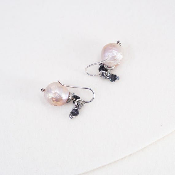 Vintage sterling 925 silver handmade earrings wit… - image 4