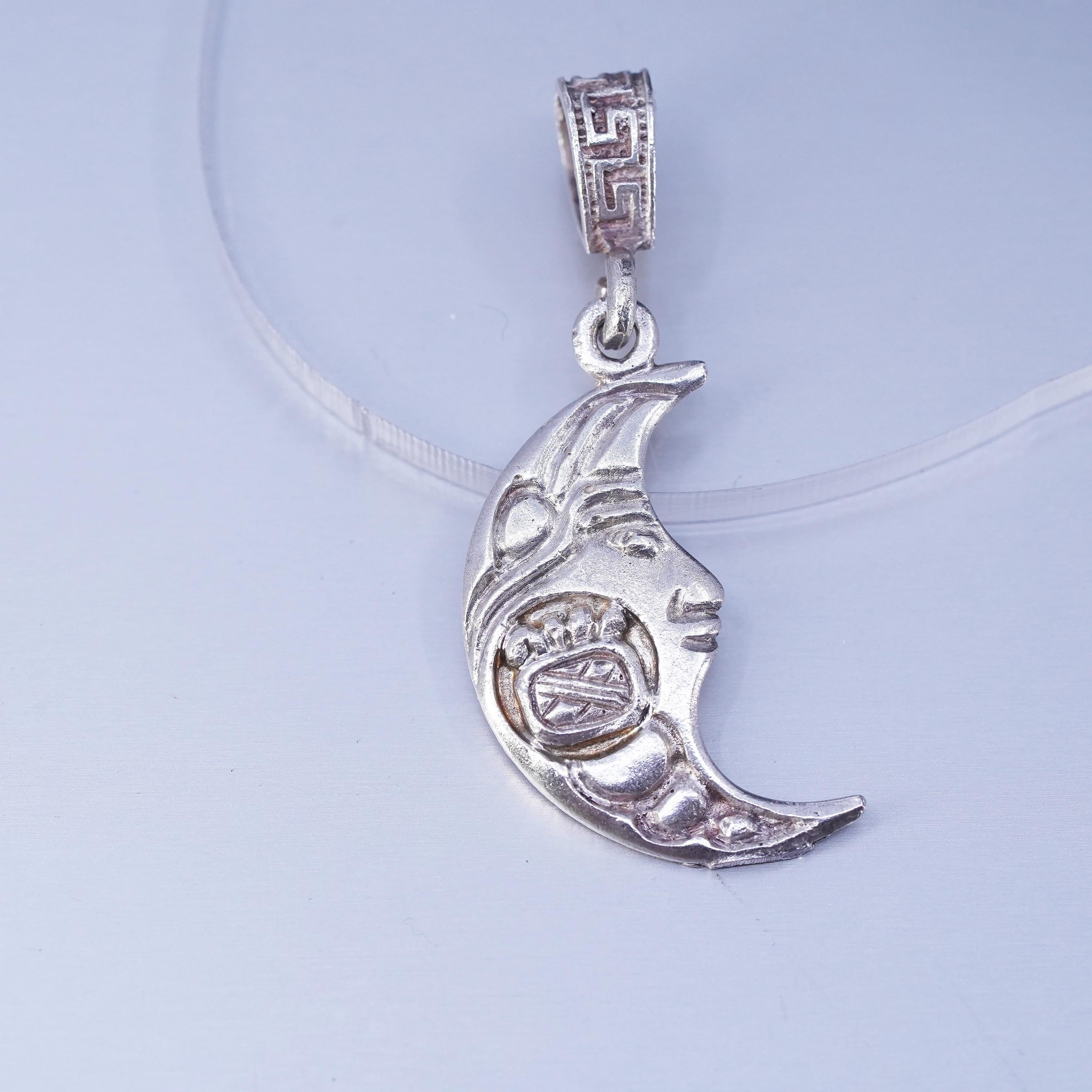 Sterling Silver 950 Oro Maya Plata Mexicana LEY Aztec Cartouche