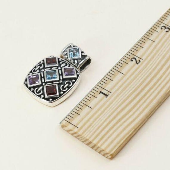 Vtg Handmade Sterling Silver 925 Bali Marquis Fil… - image 6