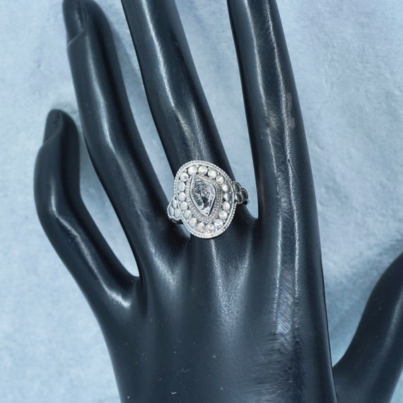 Size 9, vintage Sterling 925 silver handmade ring… - image 2