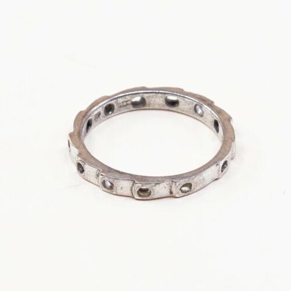 Size 6, Vtg stackable Sterling Silver Handmade Ri… - image 4