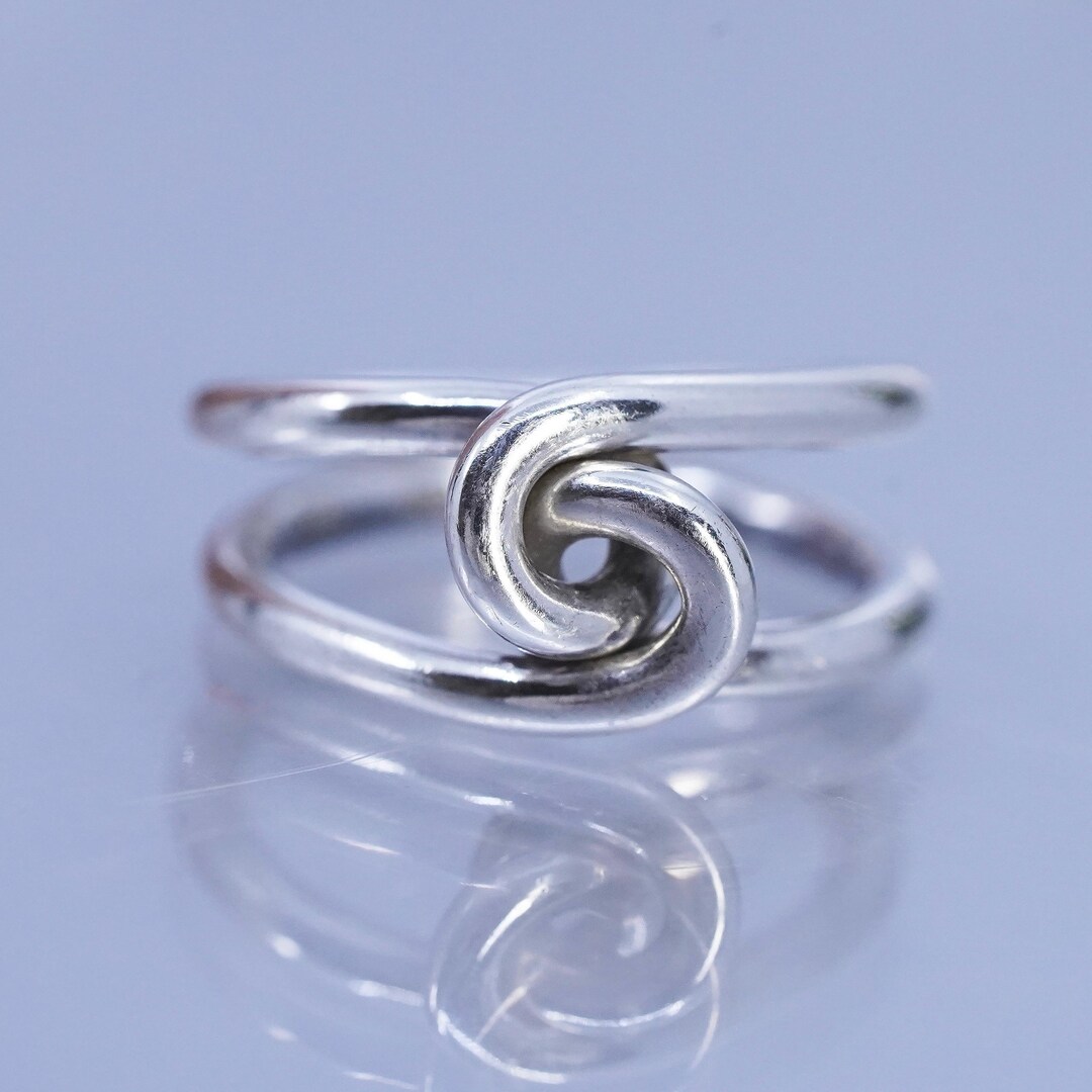 Size 6.5, Vintage Mexican Sterling 925 Silver Handmade Ring