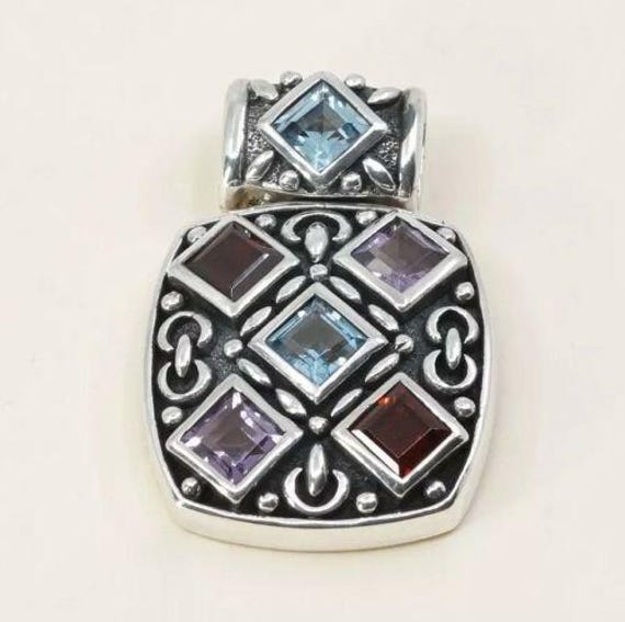 Vtg Handmade Sterling Silver 925 Bali Marquis Fil… - image 2