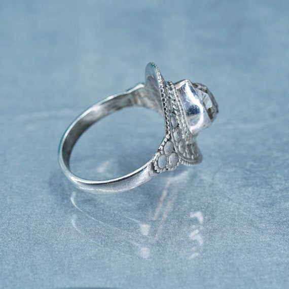 Size 9, vintage Sterling 925 silver handmade ring… - image 4