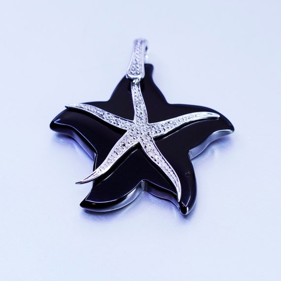 Antique Sterling 925 silver 925 starfish with obs… - image 2