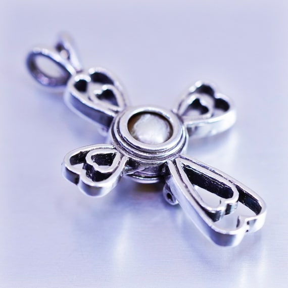 antique sterling 925 silver handmade charm pearl … - image 1