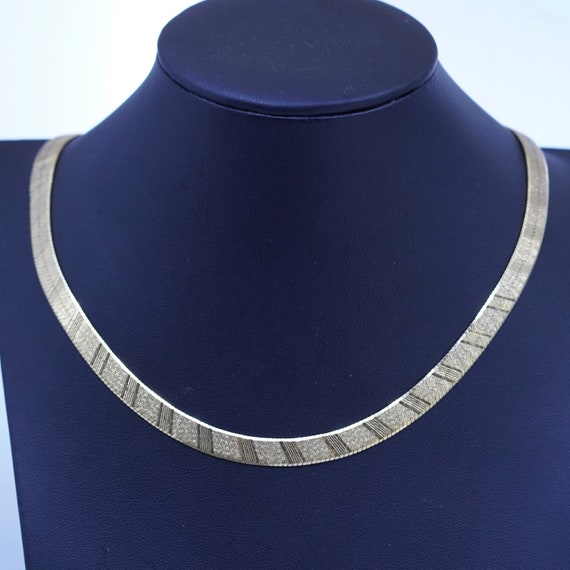 925 milor cheap herringbone necklace