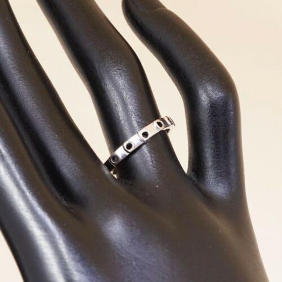 Size 6, Vtg stackable Sterling Silver Handmade Ri… - image 5