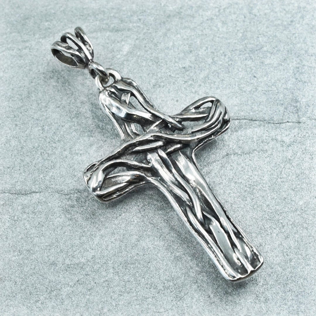 Vintage Israel Sterling 925 Silver Handmade Filigree Cross Pendant - Etsy