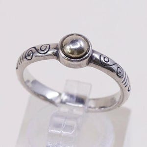 Sz 7 Vtg Brighton Sayan Sterling Silver Handmade Ring, 925 Band W/ Swirly image 1