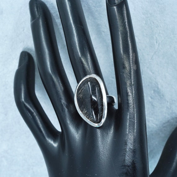 Size 9, vintage Sterling 925 silver handmade ring… - image 2