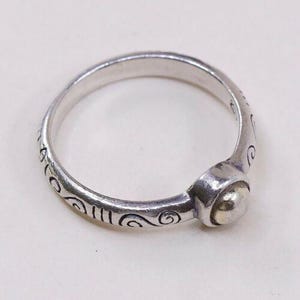 Sz 7 Vtg Brighton Sayan Sterling Silver Handmade Ring, 925 Band W/ Swirly image 5