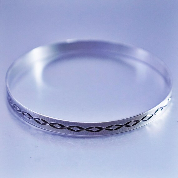 8.25”, Vintage Mexico Sterling 925 Silver Handmade Bracelet