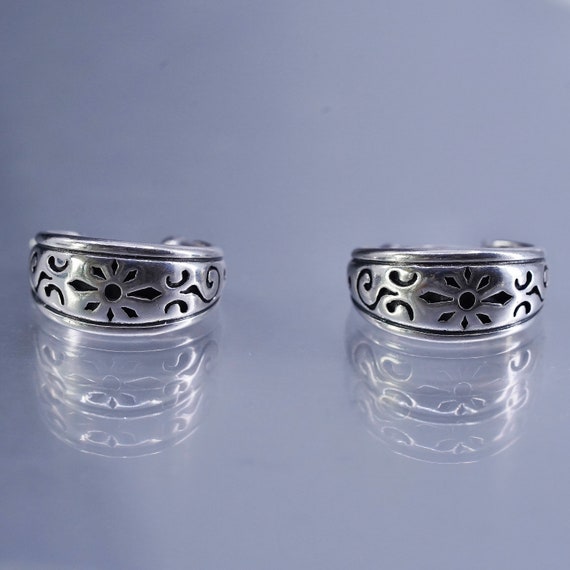 0.5”, vintage Sterling silver handmade earrings, 9