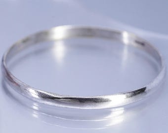 7.75”, Vintage Mexican Sterling Silver 925 Bangle, Stackable 7.75”, Vintage Mexican Sterling Silver 925 Bangle, Stackable