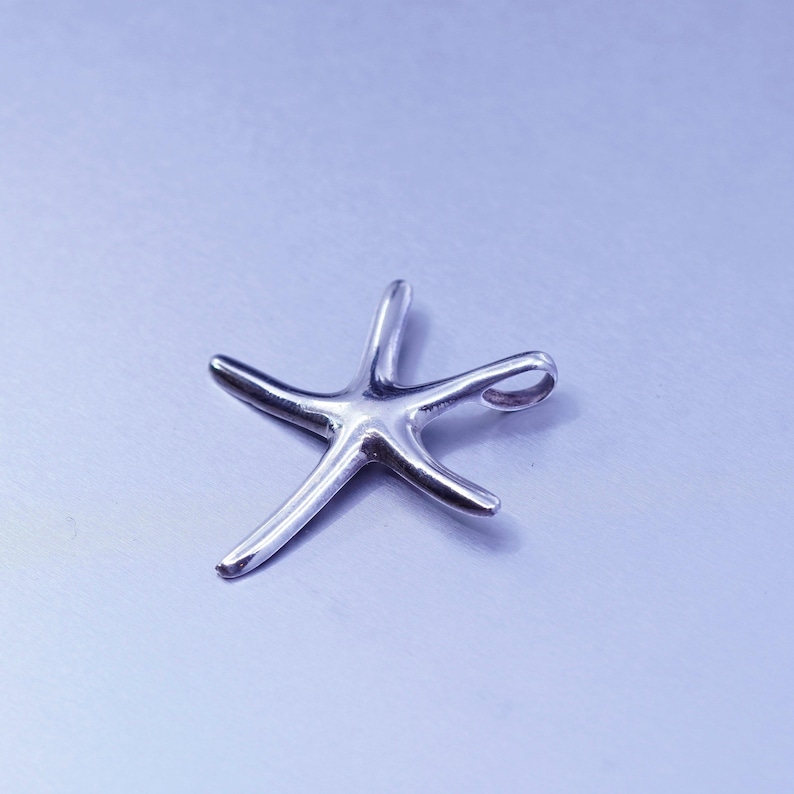 Antique Sterling Silver Handmade Simple 925 Starfish Star Pendant - Etsy