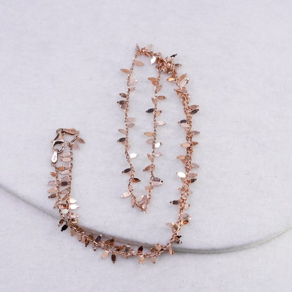 20”, vintage vermeil rose gold over Sterling 925 silv… Gem