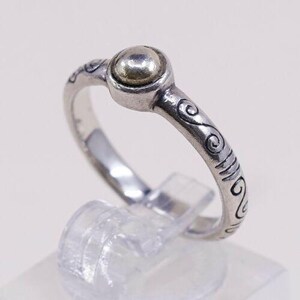 Sz 7 Vtg Brighton Sayan Sterling Silver Handmade Ring, 925 Band W/ Swirly image 3