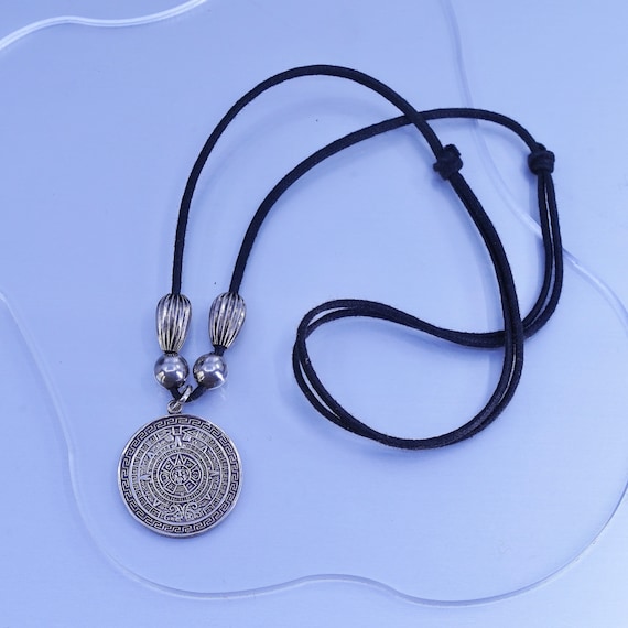 size adjustable, vintage Mexican linen chain neck… - image 4