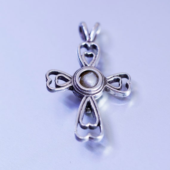 antique sterling 925 silver handmade charm pearl … - image 2