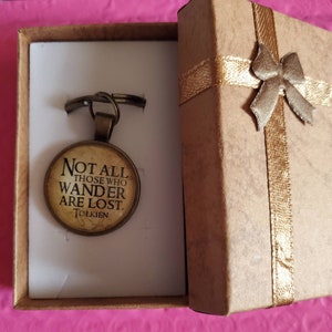Pendant - not all who wander are lost - necklaces or keychain tolkien