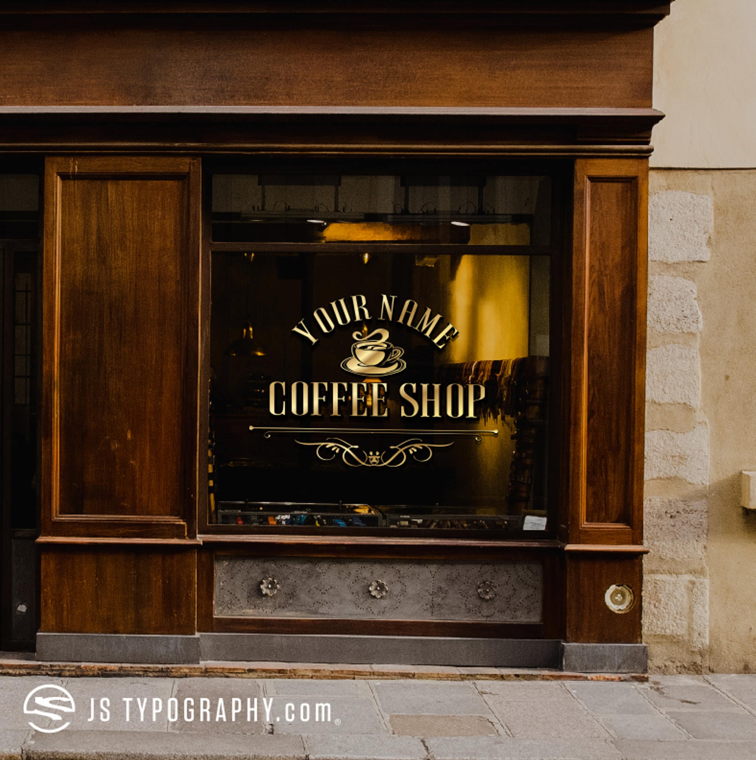 Gold Decals Gold Leaf Decals Gold Window Decals Gold Leaf Etsy