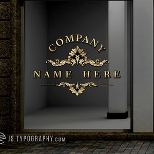 Gold Leaf Window Decals: Custom Storefront Signage - Etsy
