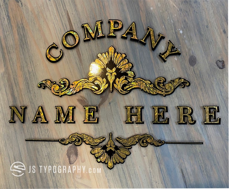 Gold Leaf Decals Gold Leaf Lettering Gold Leaf Window Etsy