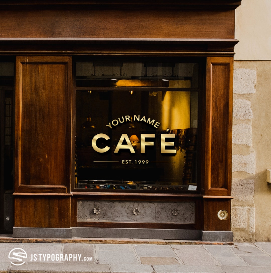 Custom Gold Vinyl Decal: Store Window, Business Sign - Etsy