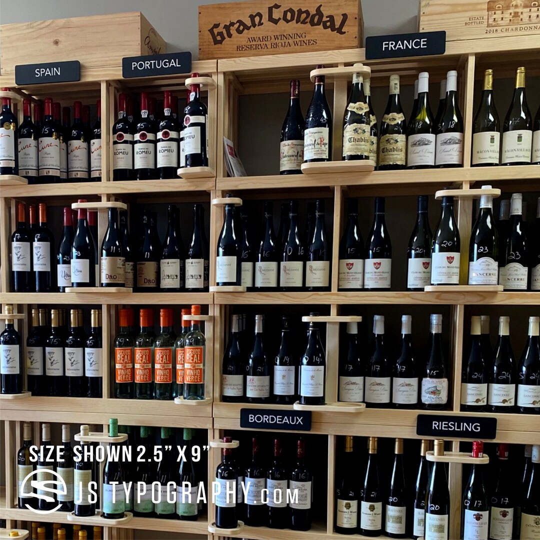 Wine Rack Signs Custom Wine Rack Signs Wine Shelving Signs Etsy