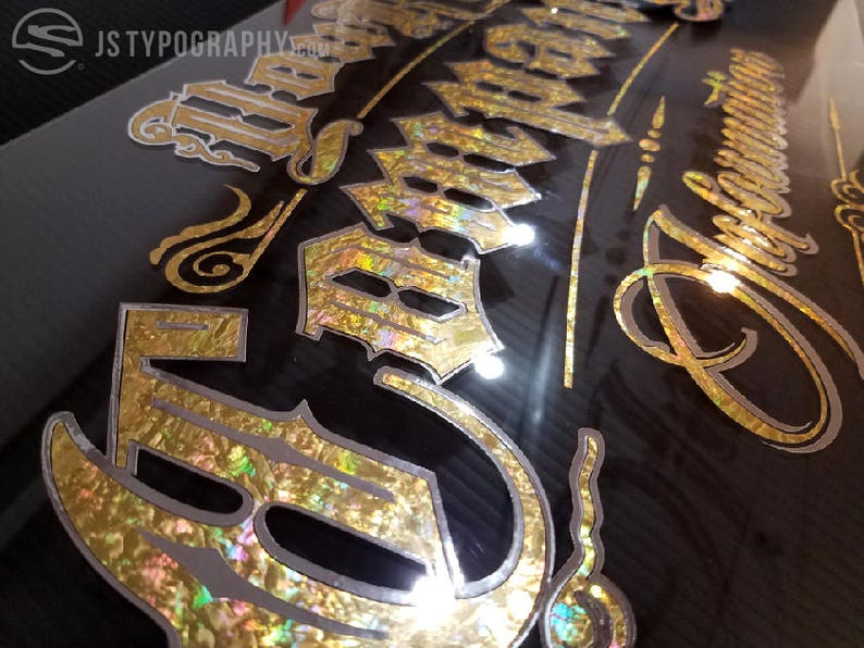 Gold Leaf Decals Gold Decals Gold Leaf Stickers Custom Etsy