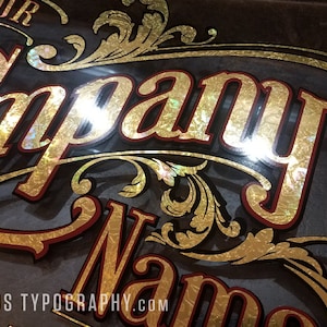 Gold leaf decals, Gold decals, Custom decals, Personalized decals, Vintage decals, Storefront decals, Gold leaf signs, Gold leaf stickers