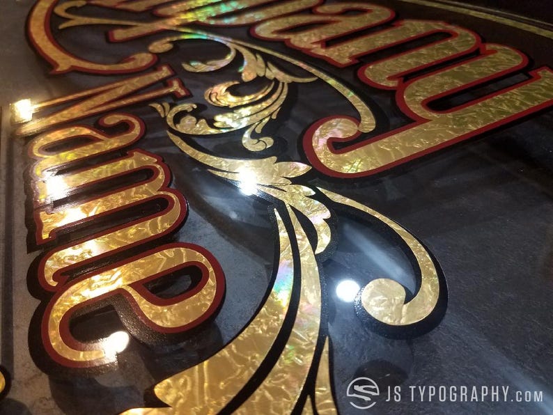 Custom Gold Window Decal. Gilding Effect Window Graphics. - Etsy
