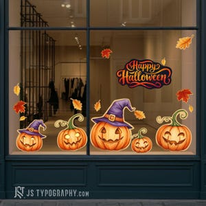 Halloween window clings, Halloween window clings, pumpkin window decorations, Halloween window decorations, Halloween decorations, Clings