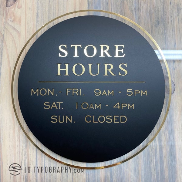 Business Hours Sign Etsy