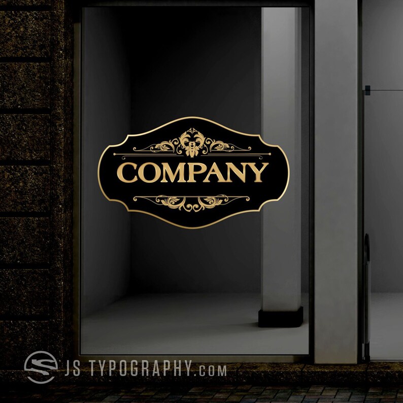 Gold Leaf Decals Gold Leaf Lettering Gold Window Decals Etsy