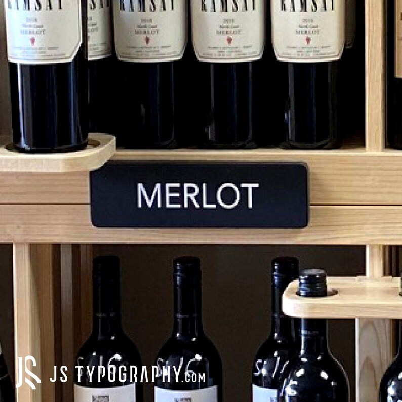 Timber Racking Signage Rack and Shelf Personalized Label Signs, Wine Shelving Signage, Custom ...