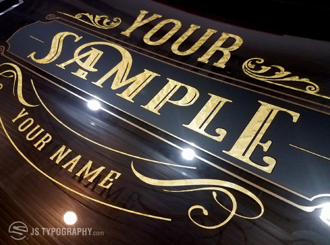 Gold Leaf Decals Gold Decals Custom Decals Gold Leaf Vinyl Etsy