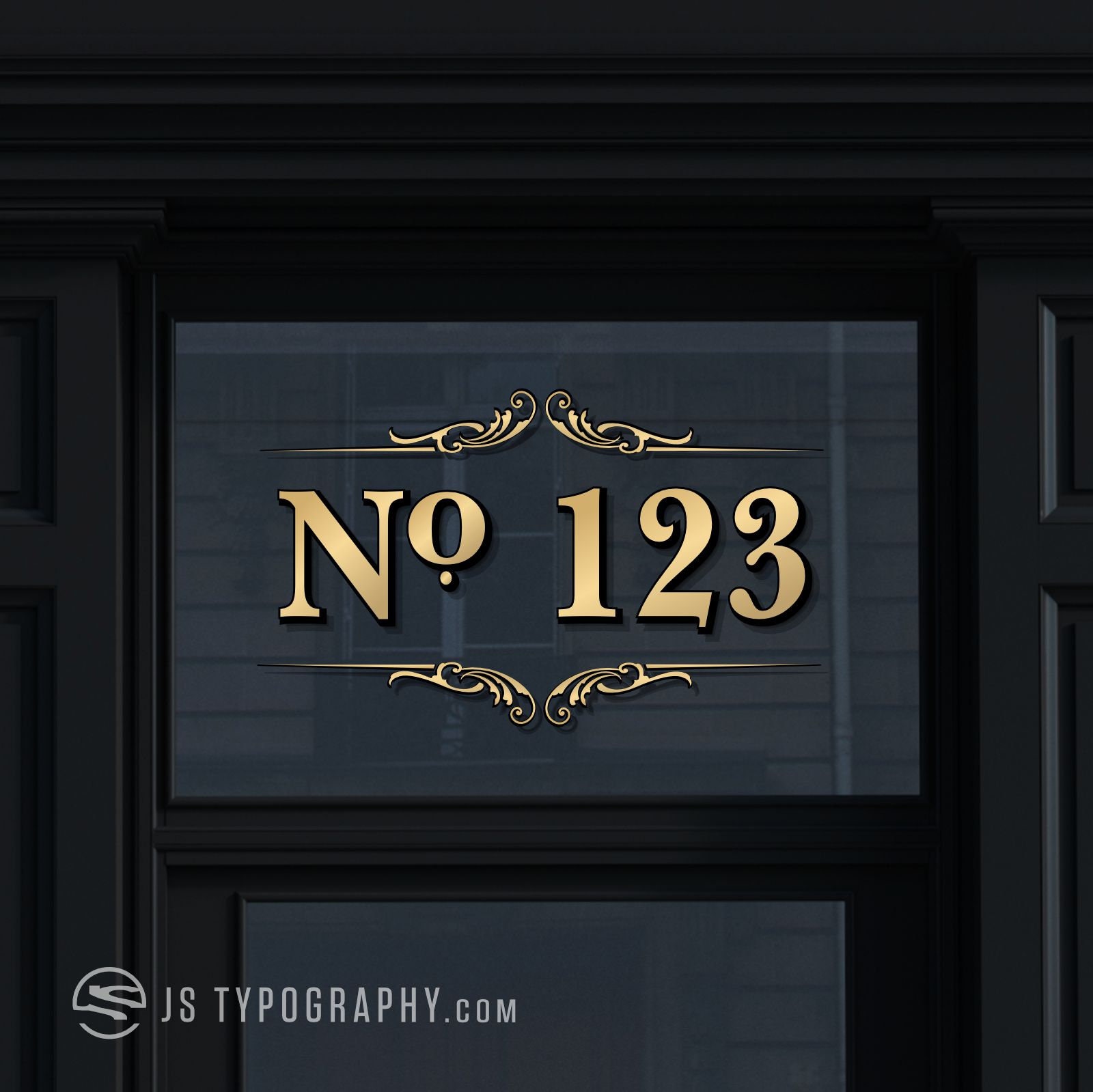 Transom numbers, transom numbers gold, transom number decals, gold transom numbers, gold transom signs, transom window signs, custom decals